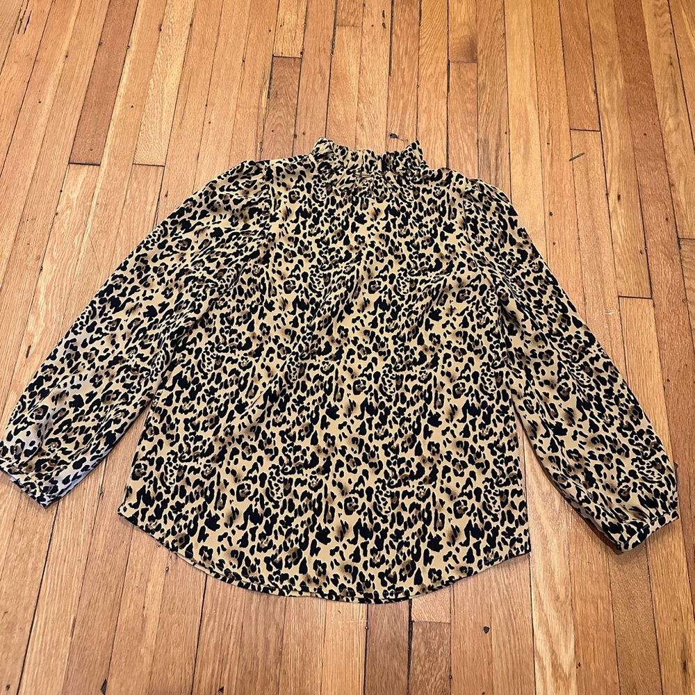 J. Crew Leopard Print Blouse
